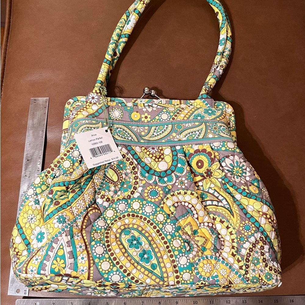 Vera Bradley Alice Shoulder Bag in Retired Lemon Parfait Print NWT